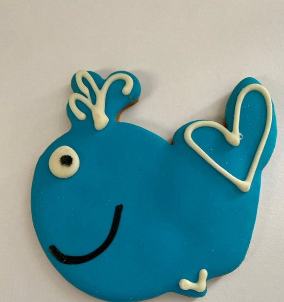 Whale Shaped Gourmet Dog Cookie
