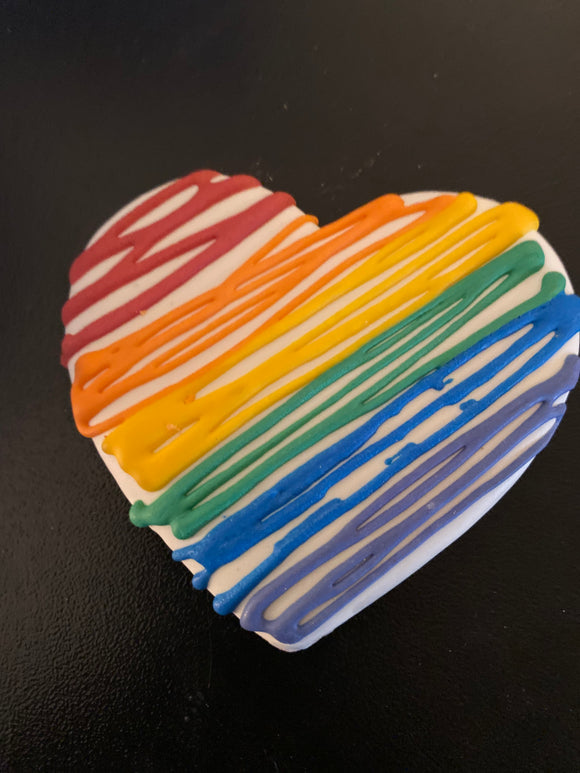 Rainbow Heart - Gourmet Cookie