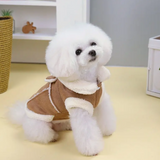 Fleece -Line Dog Vest with Bow