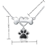 Paw and Bone Necklace