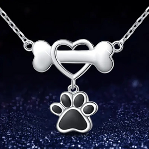 Paw and Bone Necklace