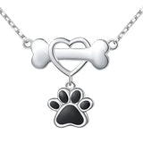 Paw and Bone Necklace