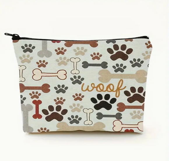 Paw Print Cosmetic Pouch