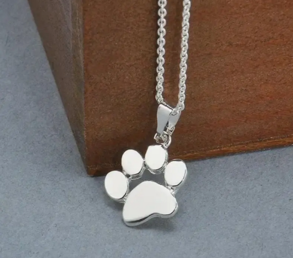 Paw Print Necklace (Gold or Silver)